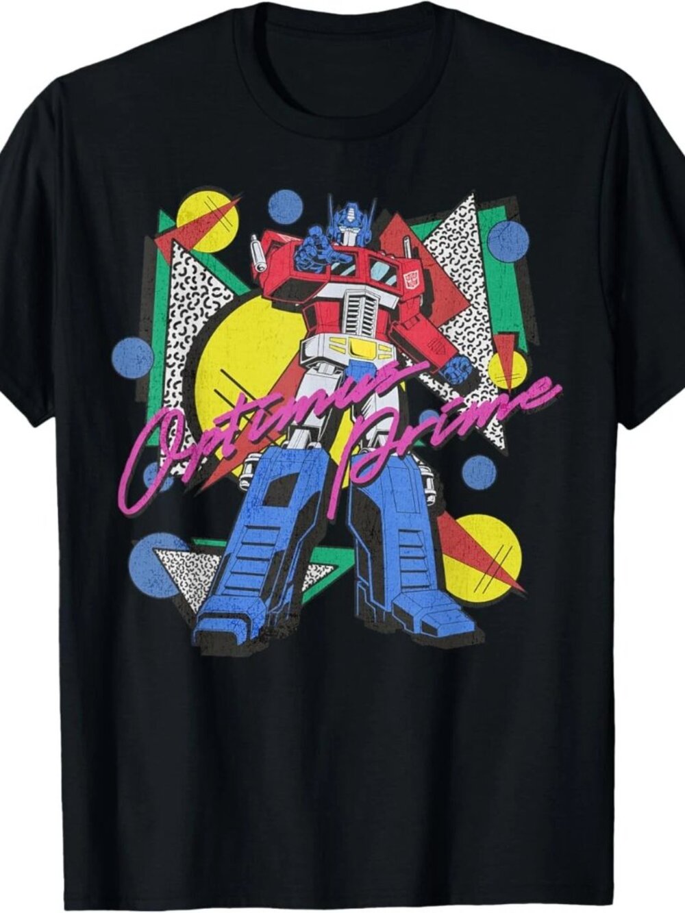 Transformers Retro Optimus Prime 80's Print T-Shirt 79